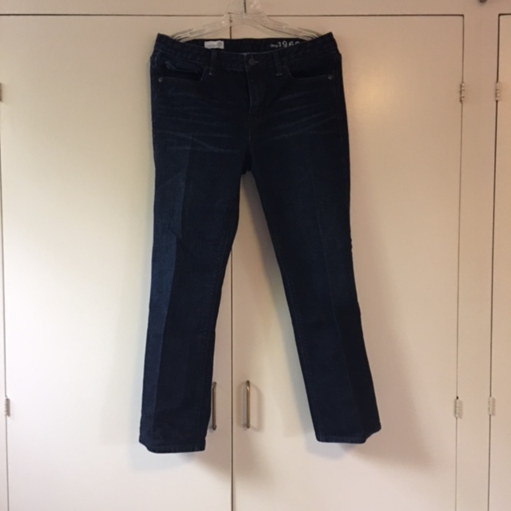GAP high rise dark wash cropped jeans - 1969
